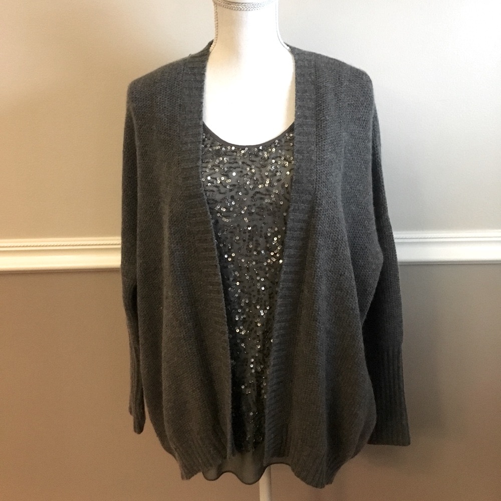 Gold Hawk 2 piece tank and open sweater set